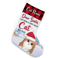 Personalized Santa Been Good This Year Cat Christmas Stocking SB102 85O36 thumb 1