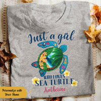 Personalized Sea Turtle Women White  T Shirt JN164 65O58 thumb 1