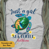 Personalized Sea Turtle Women White  T Shirt JN164 65O58 thumb 1