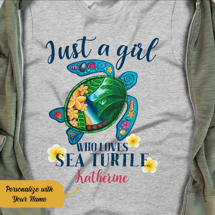 Personalized Sea Turtle Women White  T Shirt JN164 65O58 1