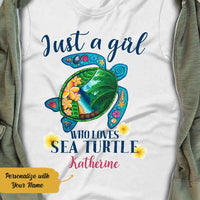 Personalized Sea Turtle Women White  T Shirt JN164 65O58 thumb 1