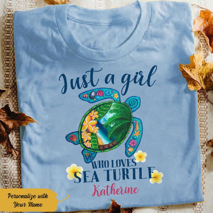 Personalized Sea Turtle Women White  T Shirt JN164 65O58 1
