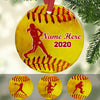 Personalized Softball  Circle Ornament NB131 29O58 1