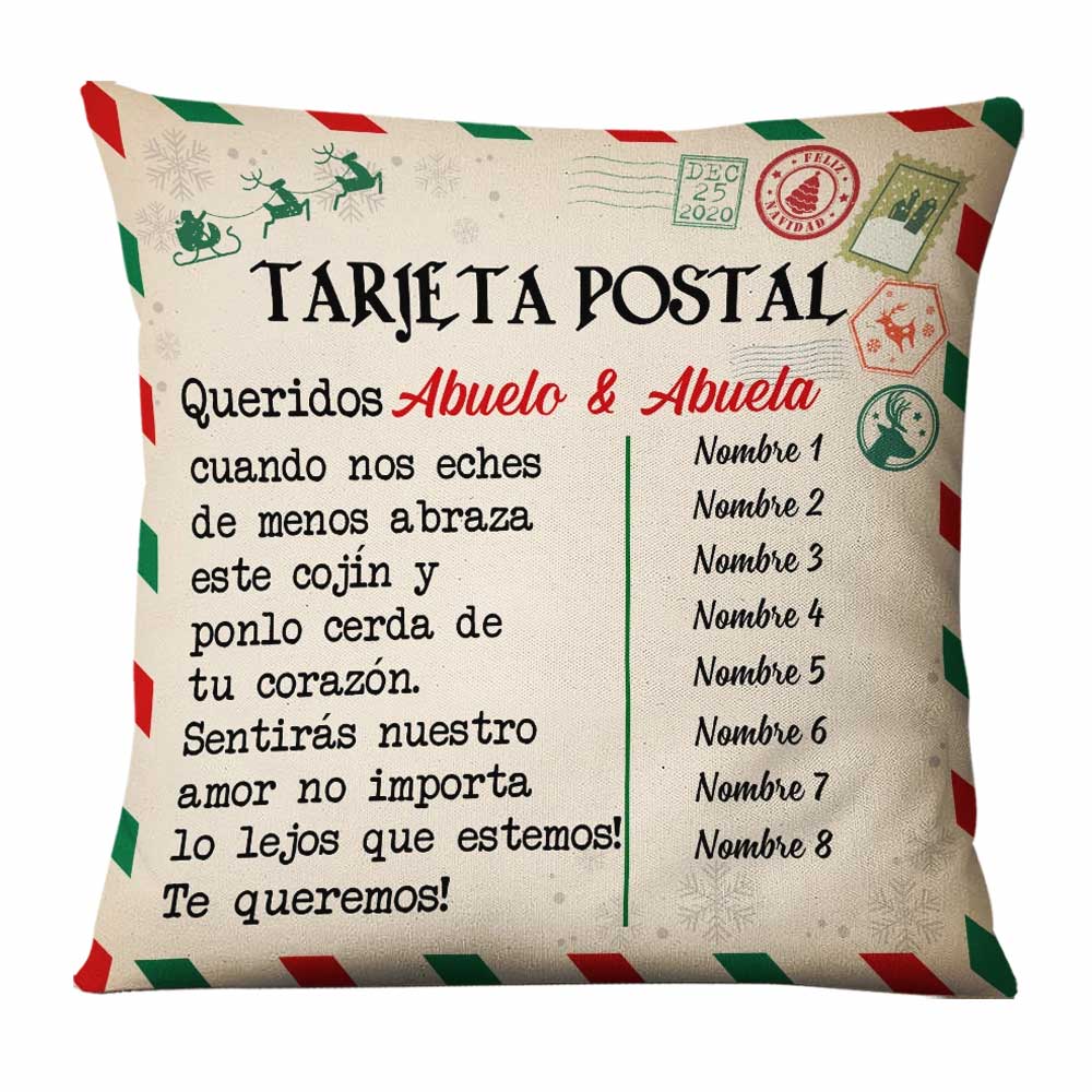 Personalized Spanish Christmas Letter To Grandma Abuela Mamá Pillow AG212 65O57 (Insert Included)