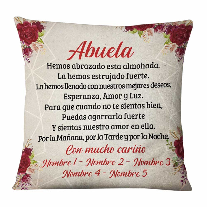 Personalized Spanish Mamá Abuela Gift For Mom Grandma Pillow AP135 65O34 1