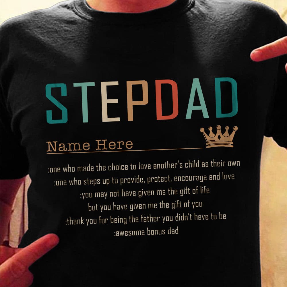 Personalized Step Dad  T Shirt MY303 85O57