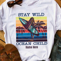 Personalized Surfing Ocean Child White T Shirt JN152 81O36 thumb 1