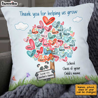 Personalized Teacher Tree Of Heart Pillow MY312 95O34 (Insert Included) thumb 1
