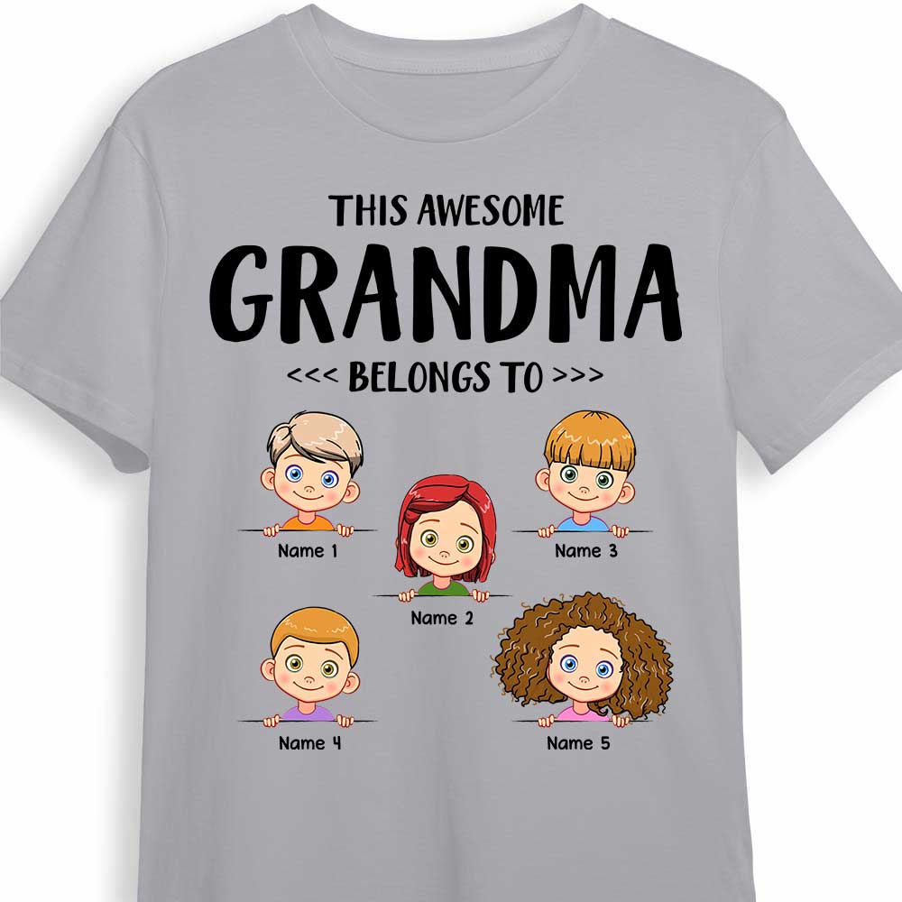 Personalized This Grandma Belongs To T Shirt JN213 30O58
