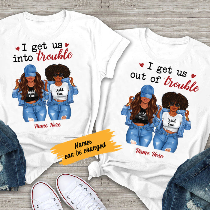 Personalized Trouble BWA Friends Couple T Shirt SB113 85O57 1