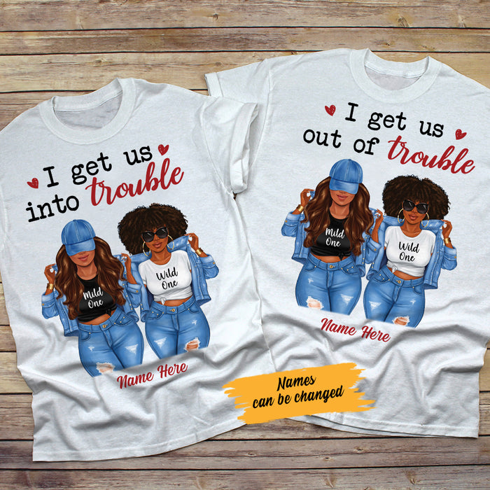 Personalized Trouble BWA Friends Couple T Shirt SB113 85O57 1