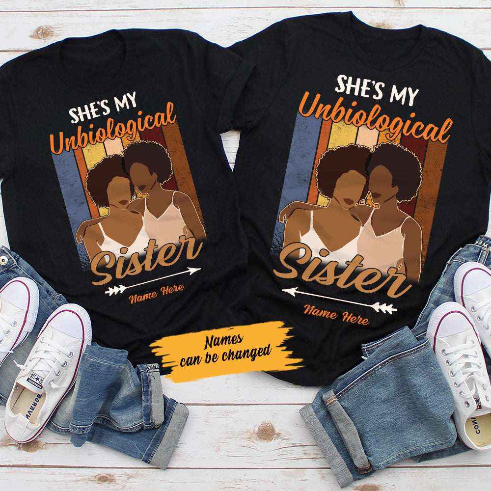 Personalized Unbiological Sister T Shirt SB144 26O57