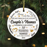 Personalized Wedding Anniversary  Ornament OB61 30O58 thumb 1