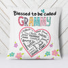 Personalized Blessed To Be Called Grandma Word Art Pillow FB261 30O34 (Insert Included) 1