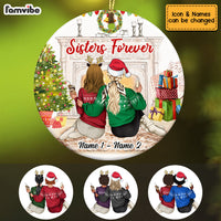 Personalized Christmas Friends Sisters Circle Ornament OB61 24O53 thumb 1