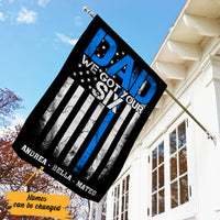 Personalized Dad We Got Your Six Police Garden Flag JL103 29O57 thumb 1