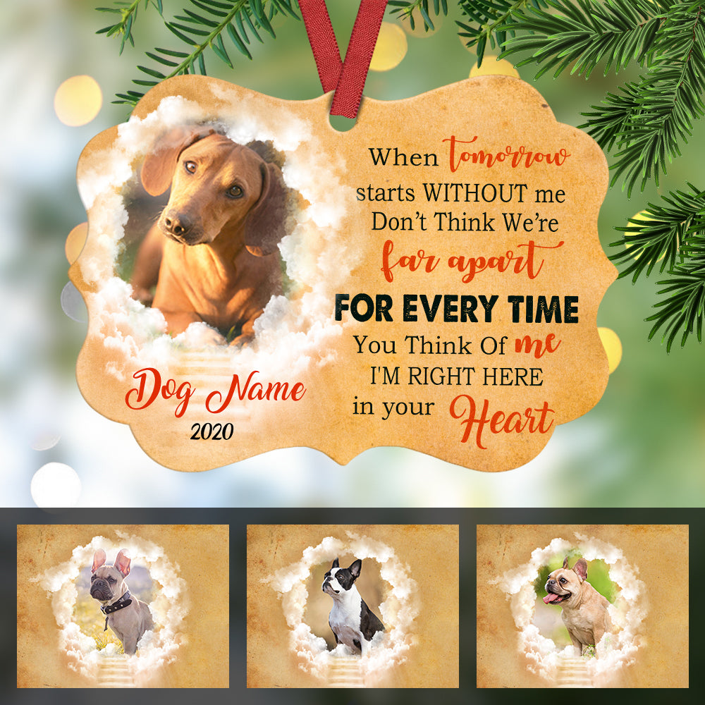 Personalized Dog Memorial MDF Benelux Ornament NB121 85O60