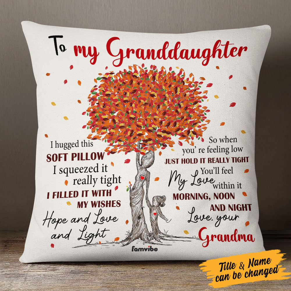 Personalized Fall Halloween Grandma Granddaughter Mom Daughter Pillow AG105 26O53 (Insert Included)