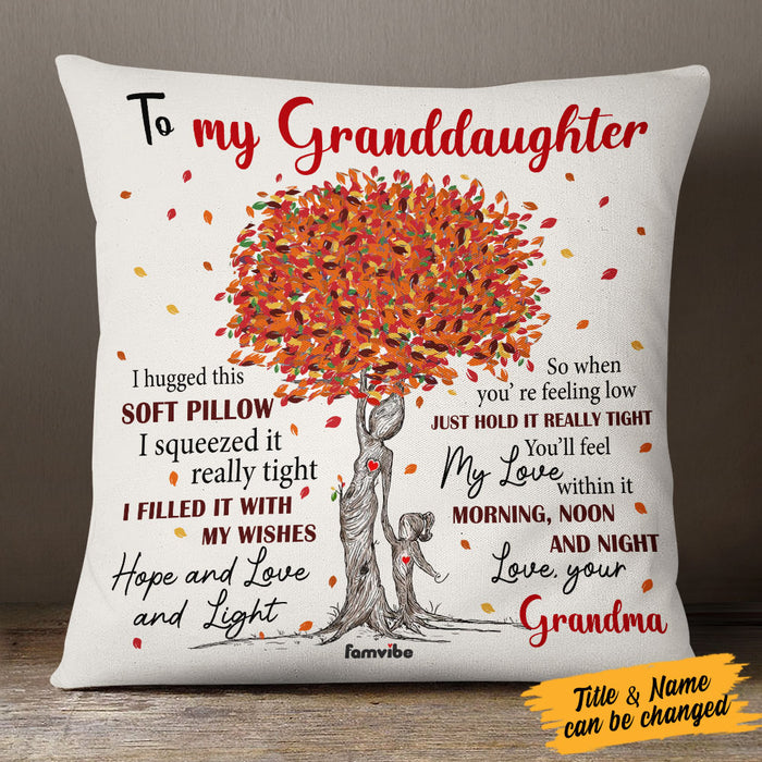 Personalized Fall Halloween Grandma Granddaughter Mom Daughter Pillow AG105 26O53 (Insert Included) 1