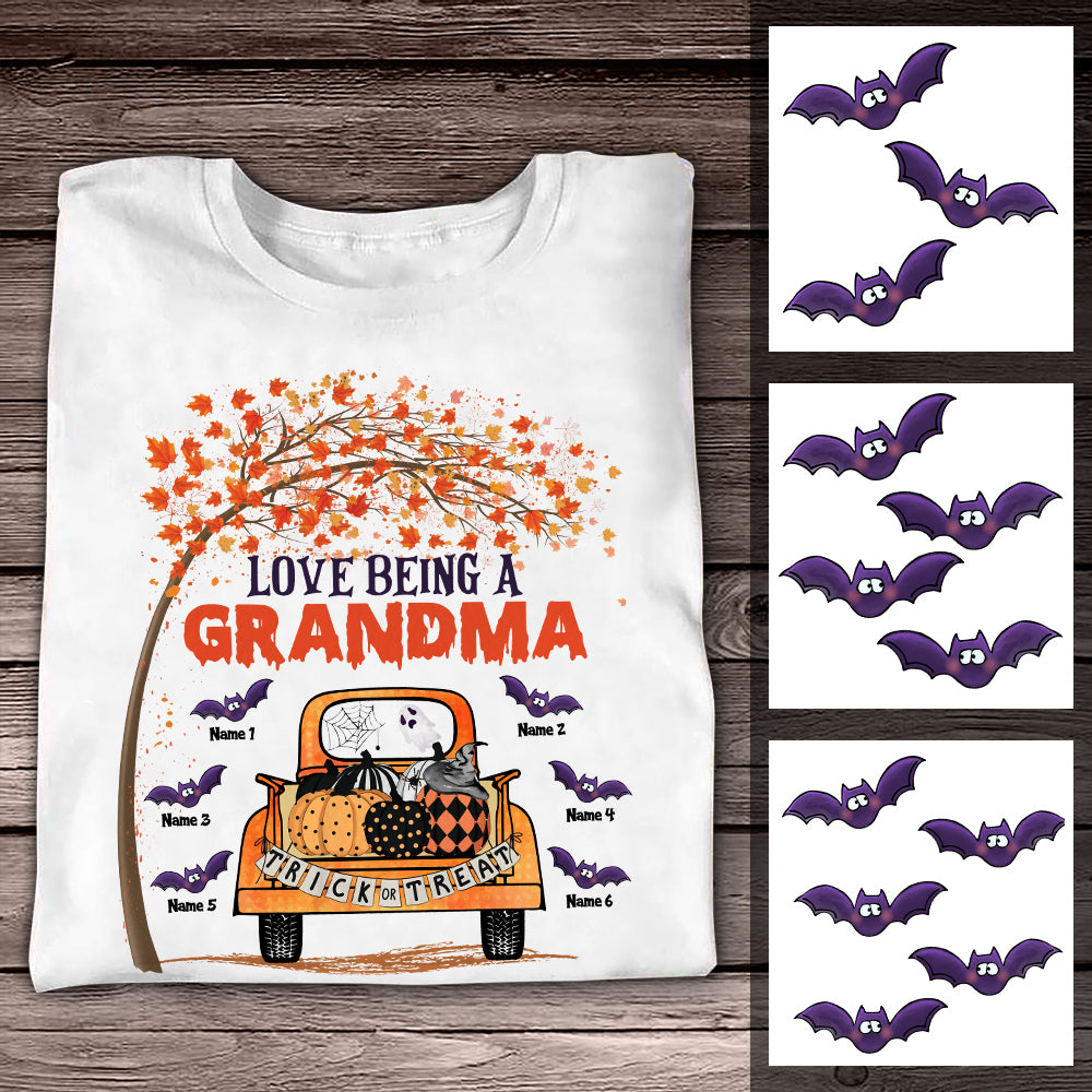 Personalized Fall Halloween Grandma T Shirt JL301 26O36