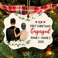 Personalized First Christmas Couple MDF Benelux Ornament NB92 85O47 thumb 1
