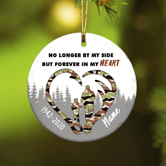 Personalized Forever In My Heart Dad Memorial Hunting Ornament OB61 26O60 1