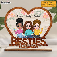 Personalized Friendship Sisters Forever Heart-Shaped Wood Plaque 22773 thumb 1