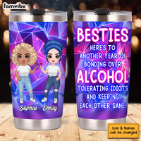 Personalized Friendship Sisters Here's To Another Year Of Bonding Steel Tumbler DB173 58O53 thumb 1