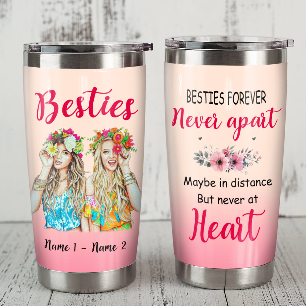 Personalized Girl Friends Besties Forever Steel Tumbler AG51 67O36