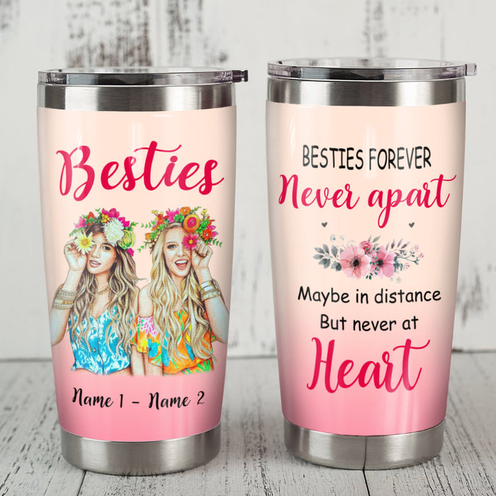 Personalized Girl Friends Besties Forever Steel Tumbler AG51 67O36 1