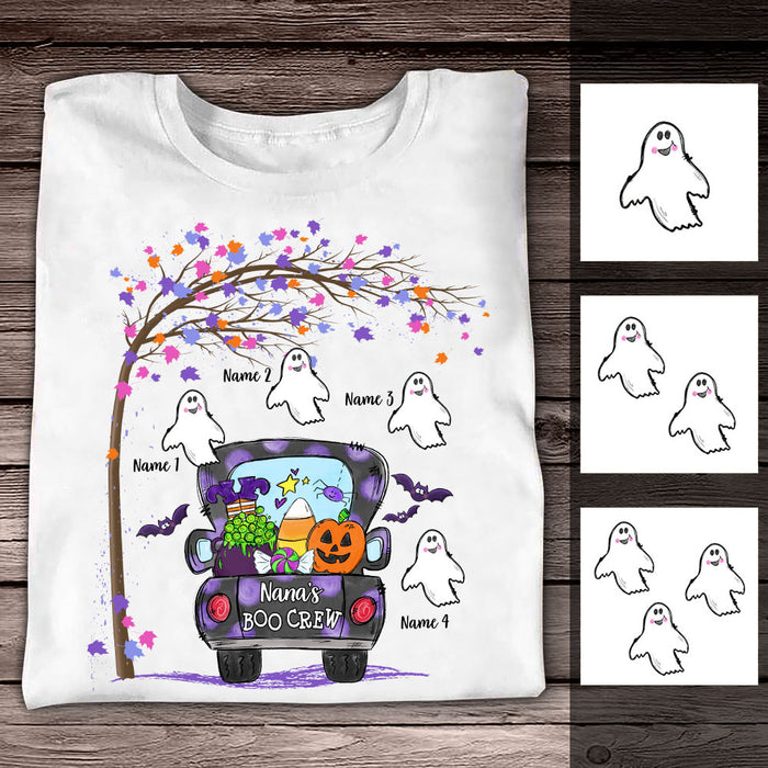 Personalized Grandma Boo Crew Halloween T Shirt JL271 81O53 1
