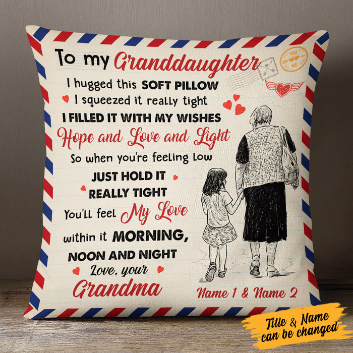 Personalized Grandpa Grandma Mom Granddaughter Daughter Grandson Pillow MR162 95O60 1