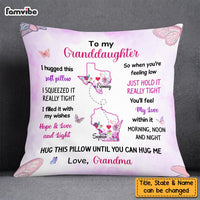 Personalized Long Distance Granddaughter Purple Floral Pillow OB171 30O58 thumb 1