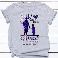 Personalized Memorial Dad Our Hearts Weren't Ready T Shirt JL301 65O53 thumb 1