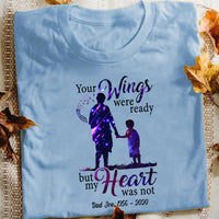 Personalized Memorial Dad Our Hearts Weren't Ready T Shirt JL301 65O53 thumb 1