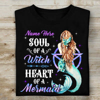 Personalized Mermaid Witch Soul & Heart Halloween T Shirt AG261 95O47 thumb 1