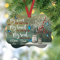 Personalized Mind Heart Soul Memorial Mom Dad Benelux Ornament NB131 65O60 thumb 1