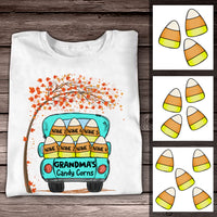 Personalized Grandma Fall Candy Corn T Shirt JL272 30O36 thumb 1