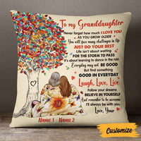 Personalized To Granddaughter Pillow MR91 30O57 (Insert Included) thumb 1