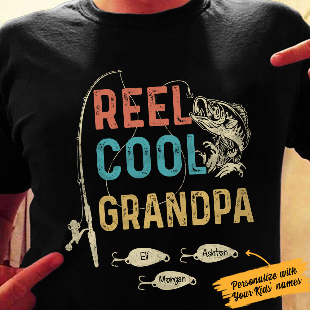 Personalized Grandpa Fishing Cool T Shirt MR265 81O34