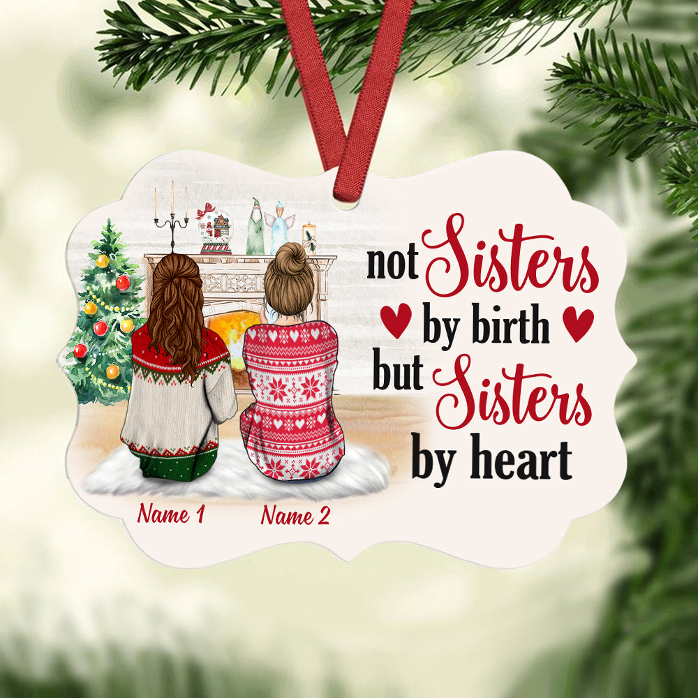 Personalized Sisters By Heart Friends MDF Benelux Ornament NB91 85O47
