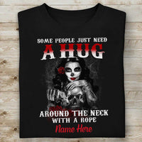Personalized Skull Hug Around The Neck T Shirt JL304 95O58 thumb 1