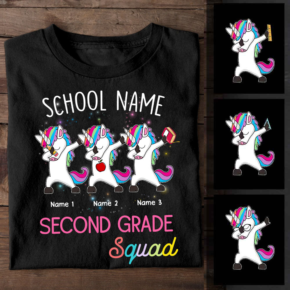 Personalized Teacher Squad Besties Unicorn T Shirt JN281 95O58