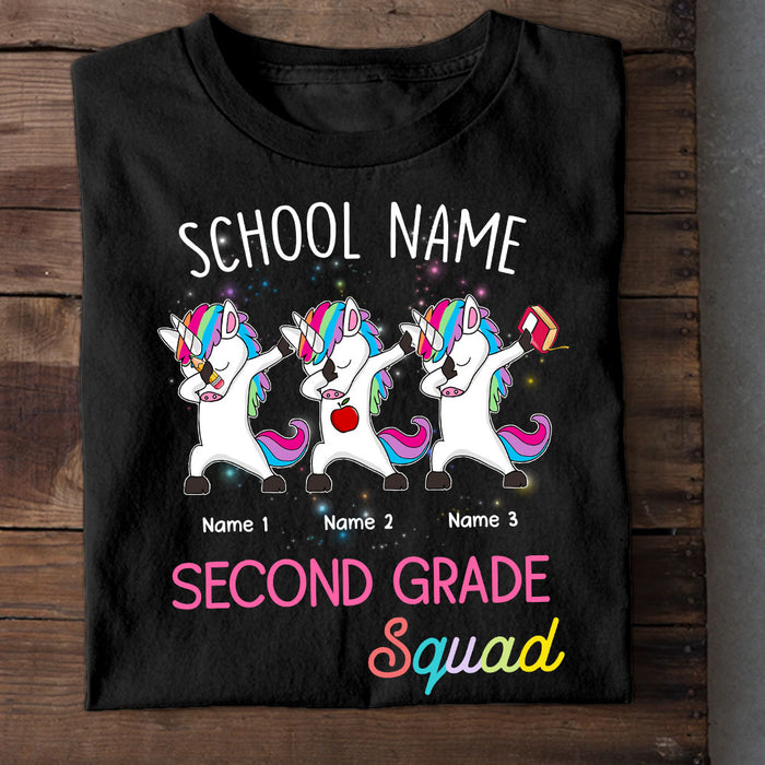 Personalized Teacher Squad Besties Unicorn T Shirt JN281 95O58 1