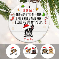 Personalized Thanks Dog Dad Christmas  Ornament OB202 30O34 thumb 1