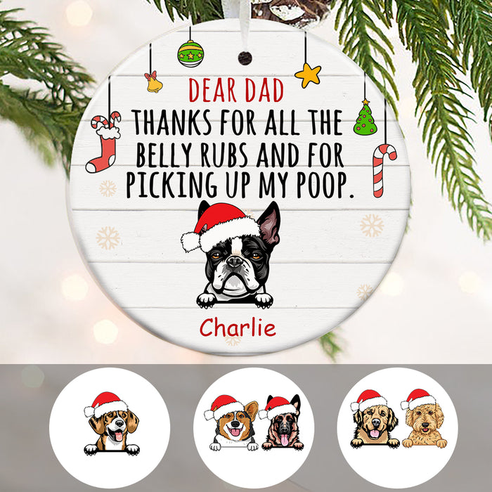 Personalized Thanks Dog Dad Christmas  Ornament OB202 30O34 1