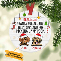 Personalized Thanks Dog Dad Christmas  Ornament OB202 30O34 thumb 1