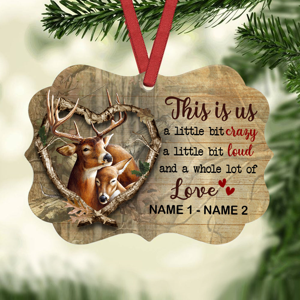 Personalized This Is Us Deer Hunting Couple Benelux Ornament NB301 65O47