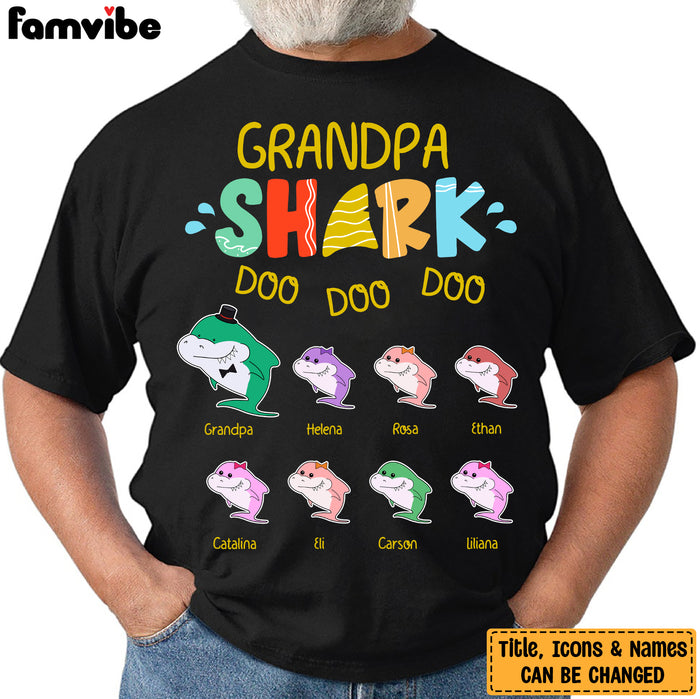 Personalized Grandpa Shark Shirt - Hoodie - Sweatshirt 21796 1