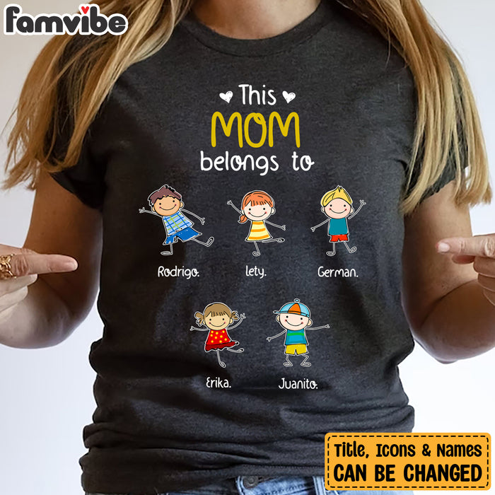 Personalized This Mom Belongs To T Shirt AG104 30O34 1